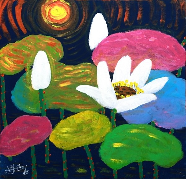 Lotus Embracing the Sun